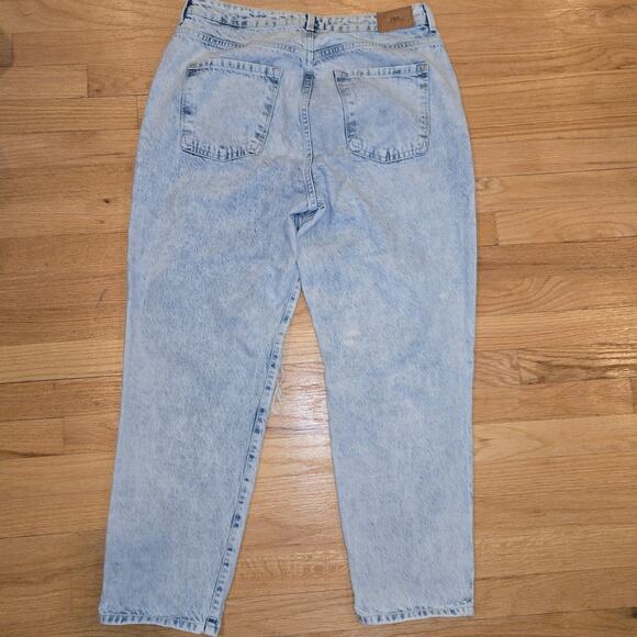 Zara baggy leg high rise distressed jeans sz US 12 UK 44 - Picture 2 of 7
